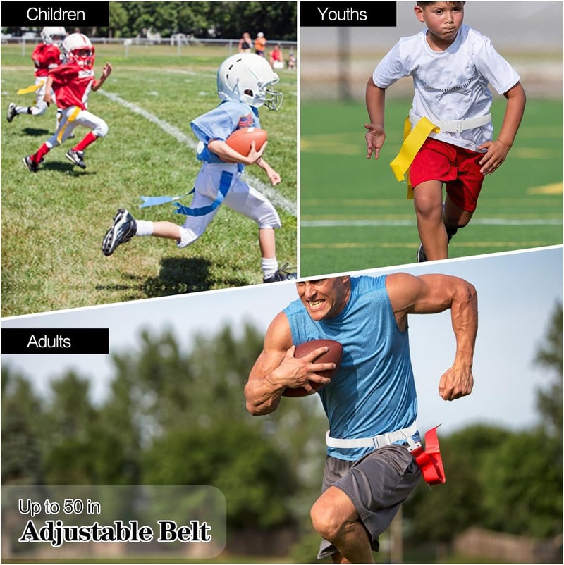 DkOvn 2 Pack Football Belts, 52 to 57 Inches Long, with Stainless Steel D Rings, for Youth, Adults - Image 2